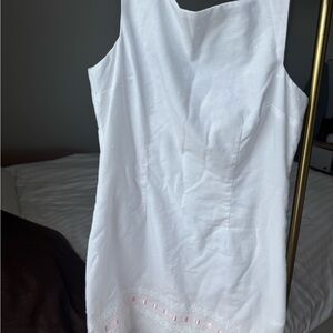 City Triangles White and Pink Mini Dress